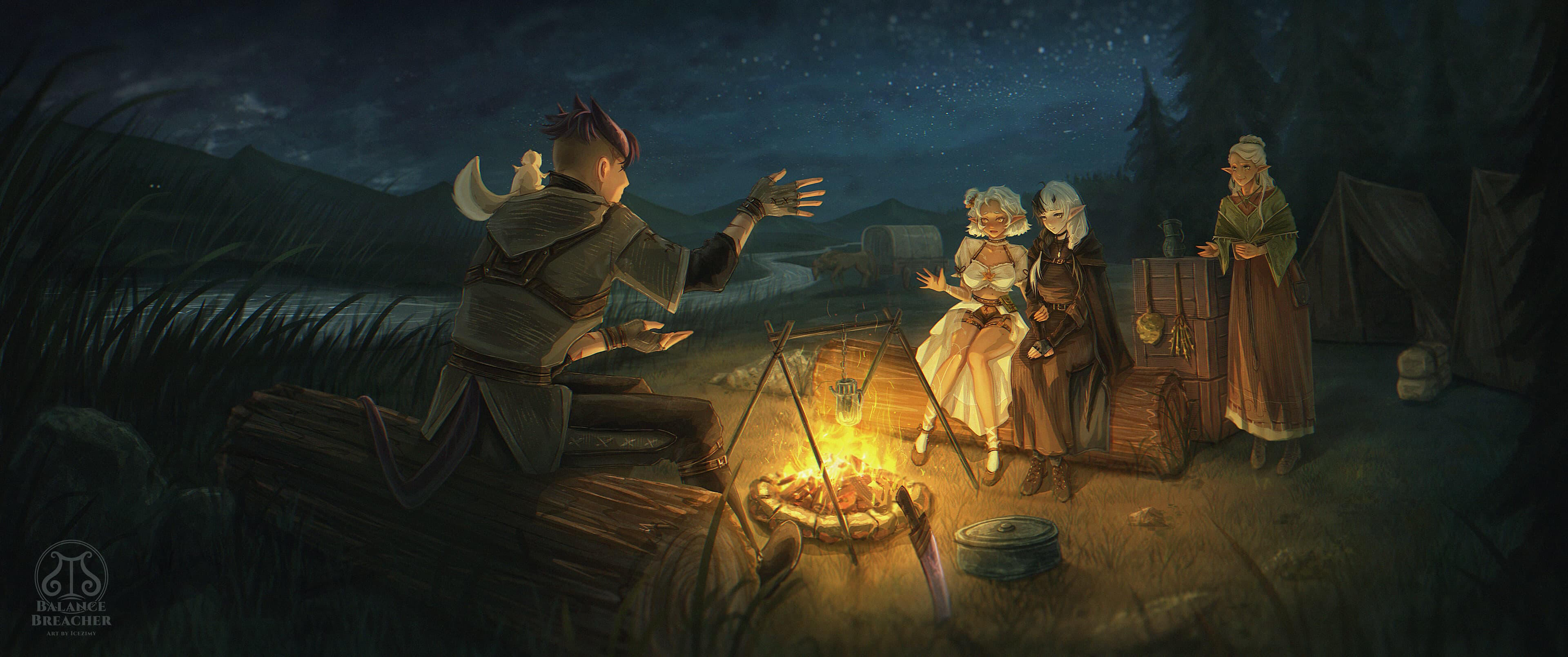Campfire Illustration Campfire Illustration